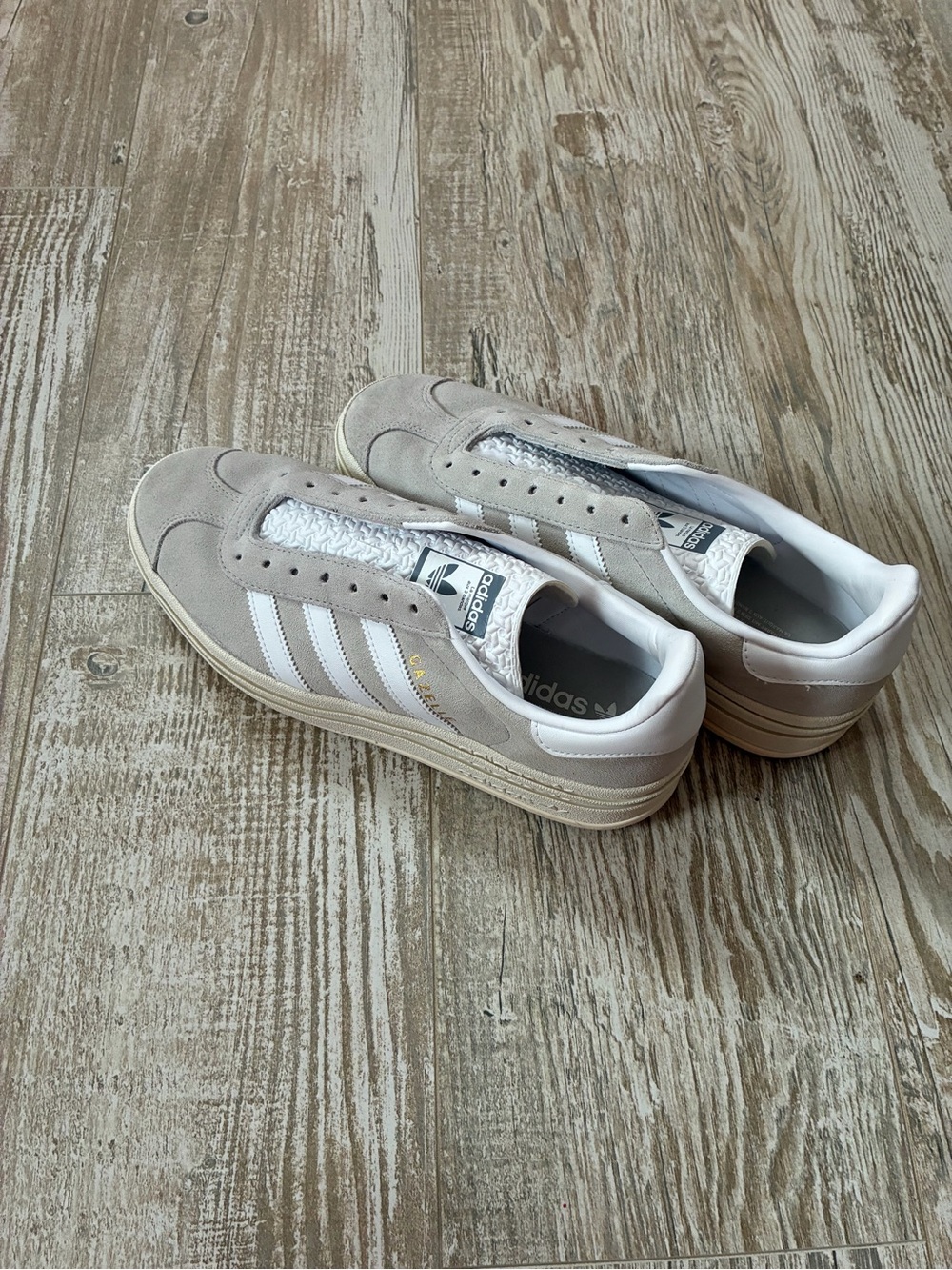 Adidas White Platform Gazelle